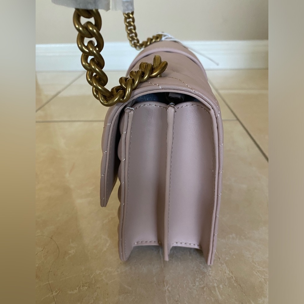 PINKO BLUSH Quilted Shoulder Bag with Gold Bird Hardware - Picture 3 of 11